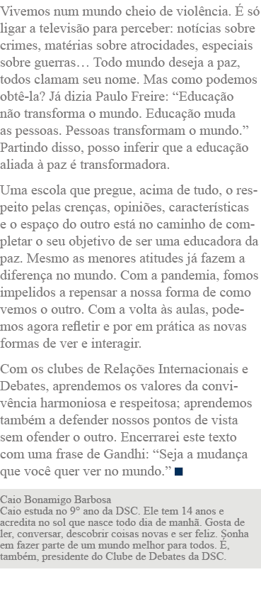 Vivemos num mundo cheio de violência  É só ligar a televisão para perceber: notícias sobre crimes, matérias sobre atr   